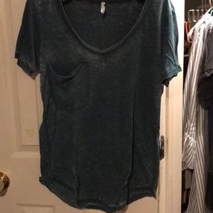 Distressed acid wash shirt